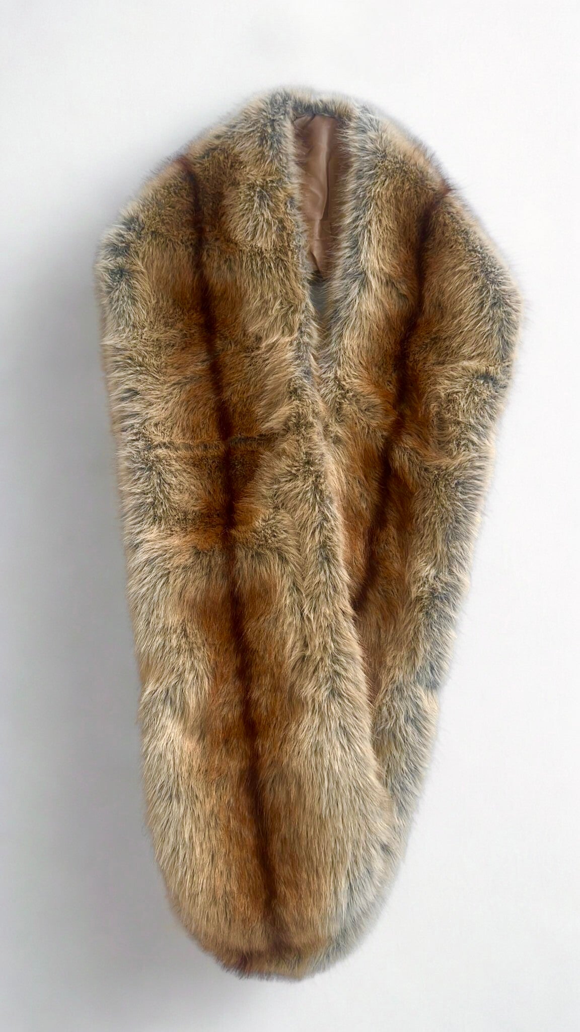 Faux Fur Scarf Fox Stripe