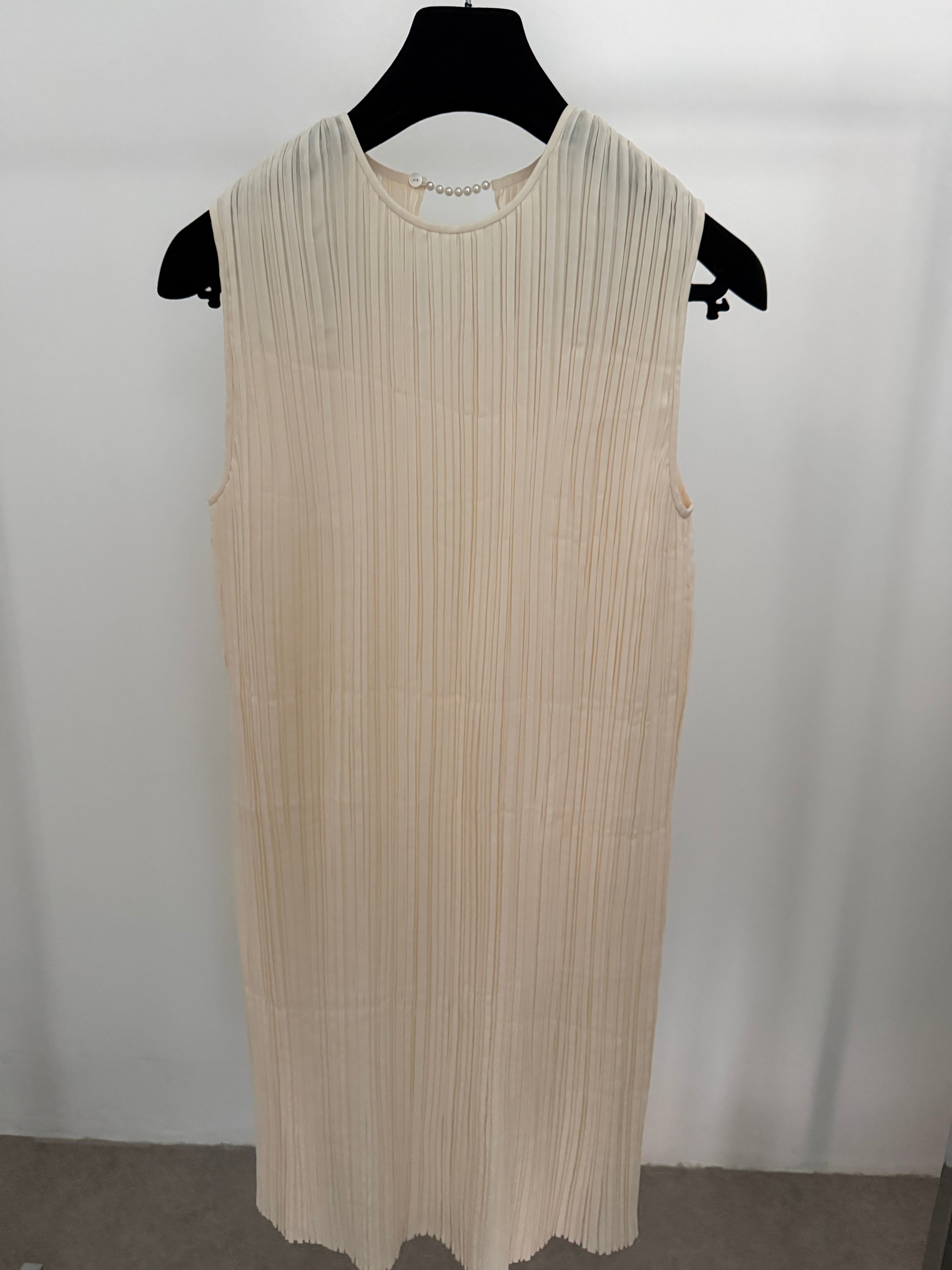 Silk Plisse Tunic Vanilla