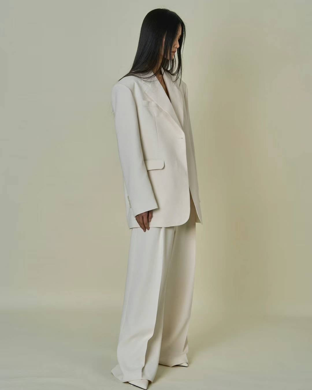 Valentina Pintuck Trousers Cream