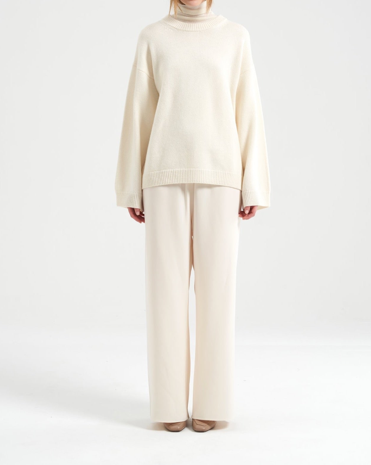 Nafis Wool Cashmere Crew Neck Knit