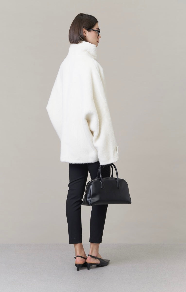 Ava Suri Alpaca Cape Jacket Ivory