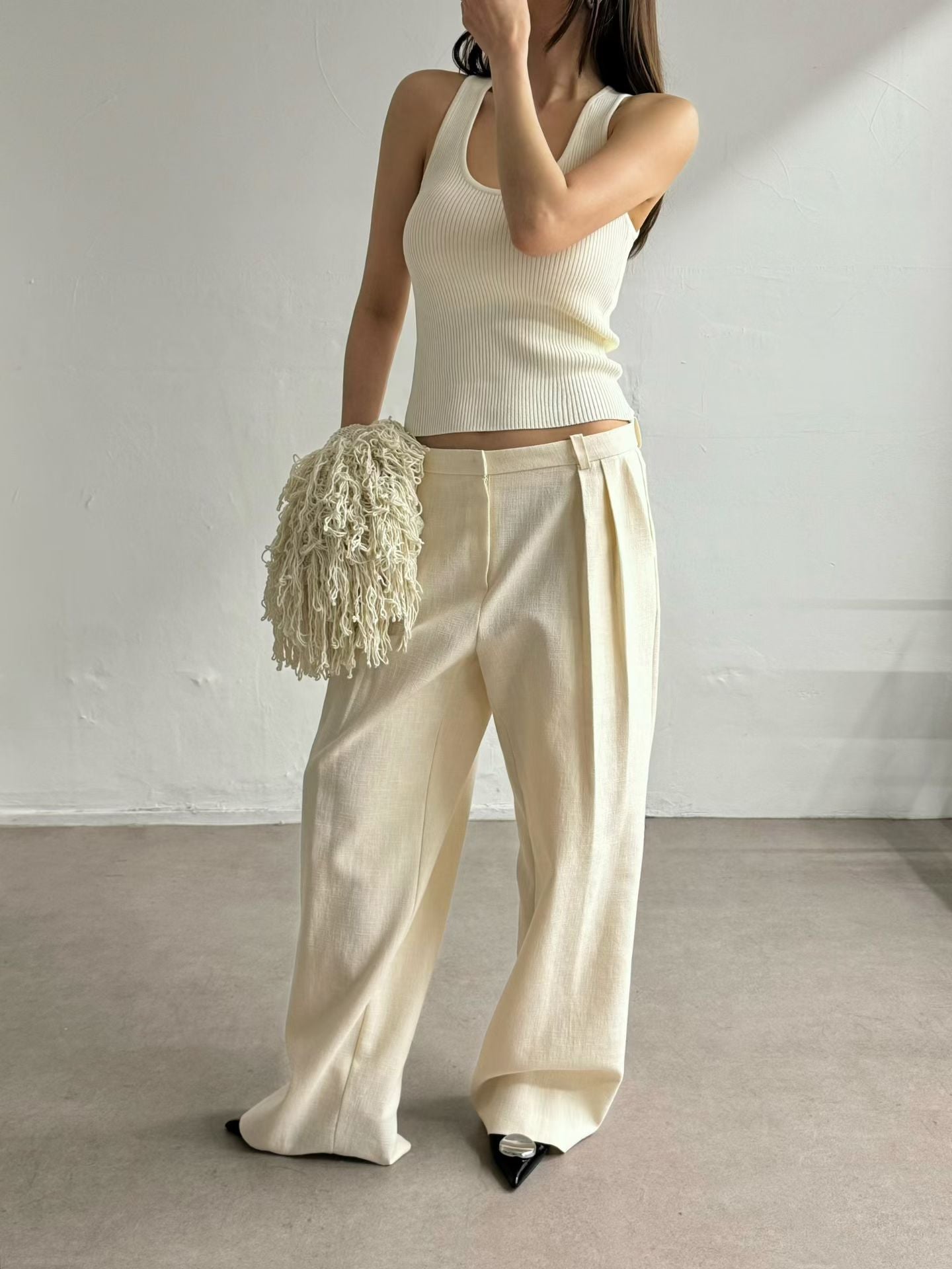 Talan Linen Trousers Cream