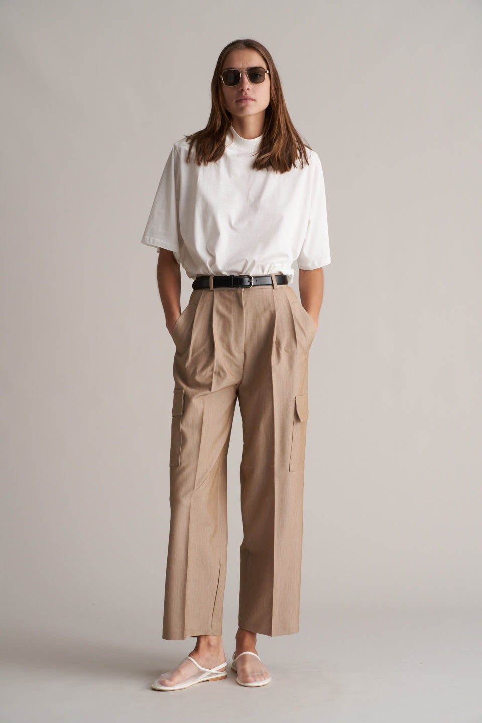 Matau Cargo Trousers Beige