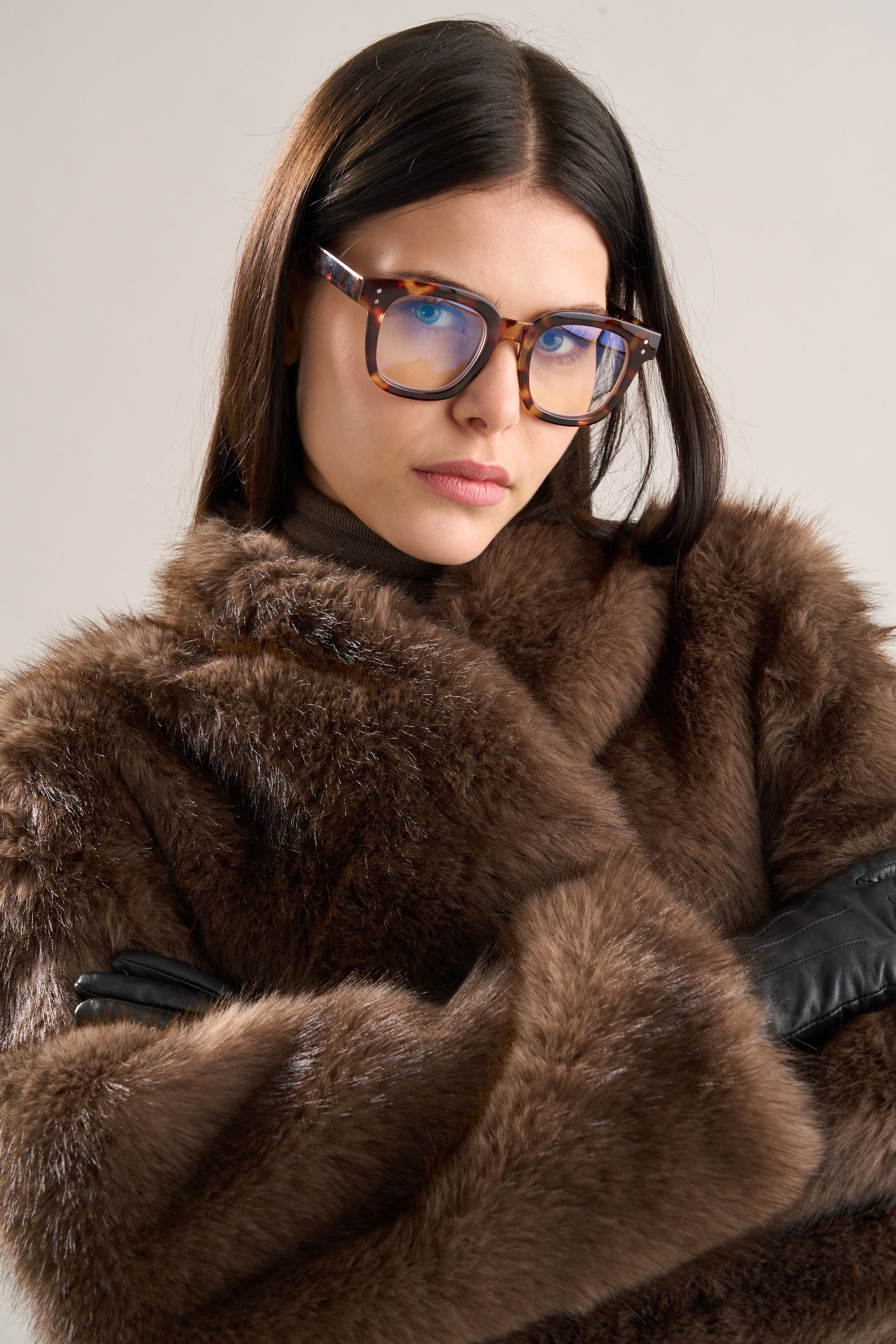 Lana Faux Fur Jacket Mocha