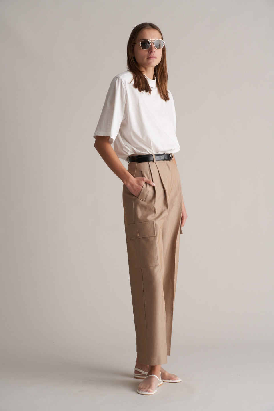 Matau Cargo Trousers Beige