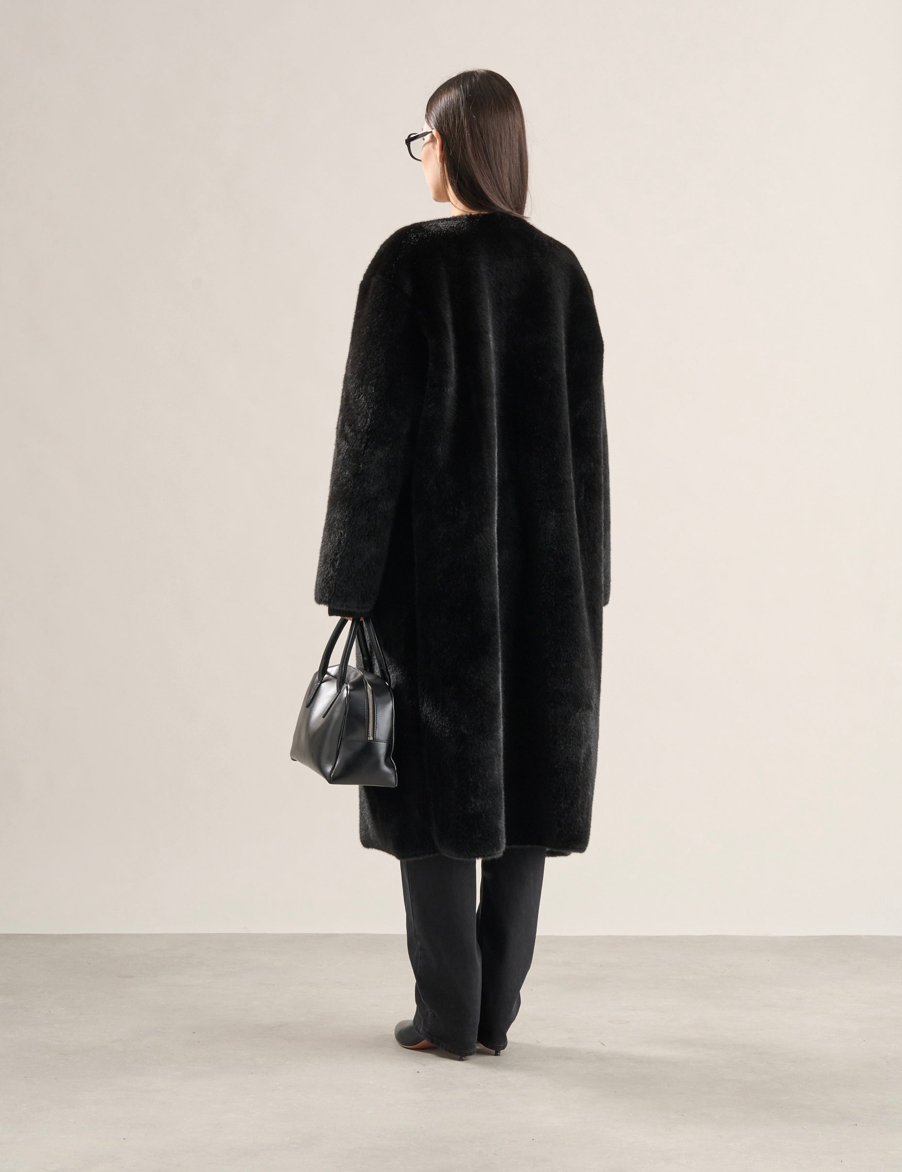 Mimi Faux Fur Coat Jet