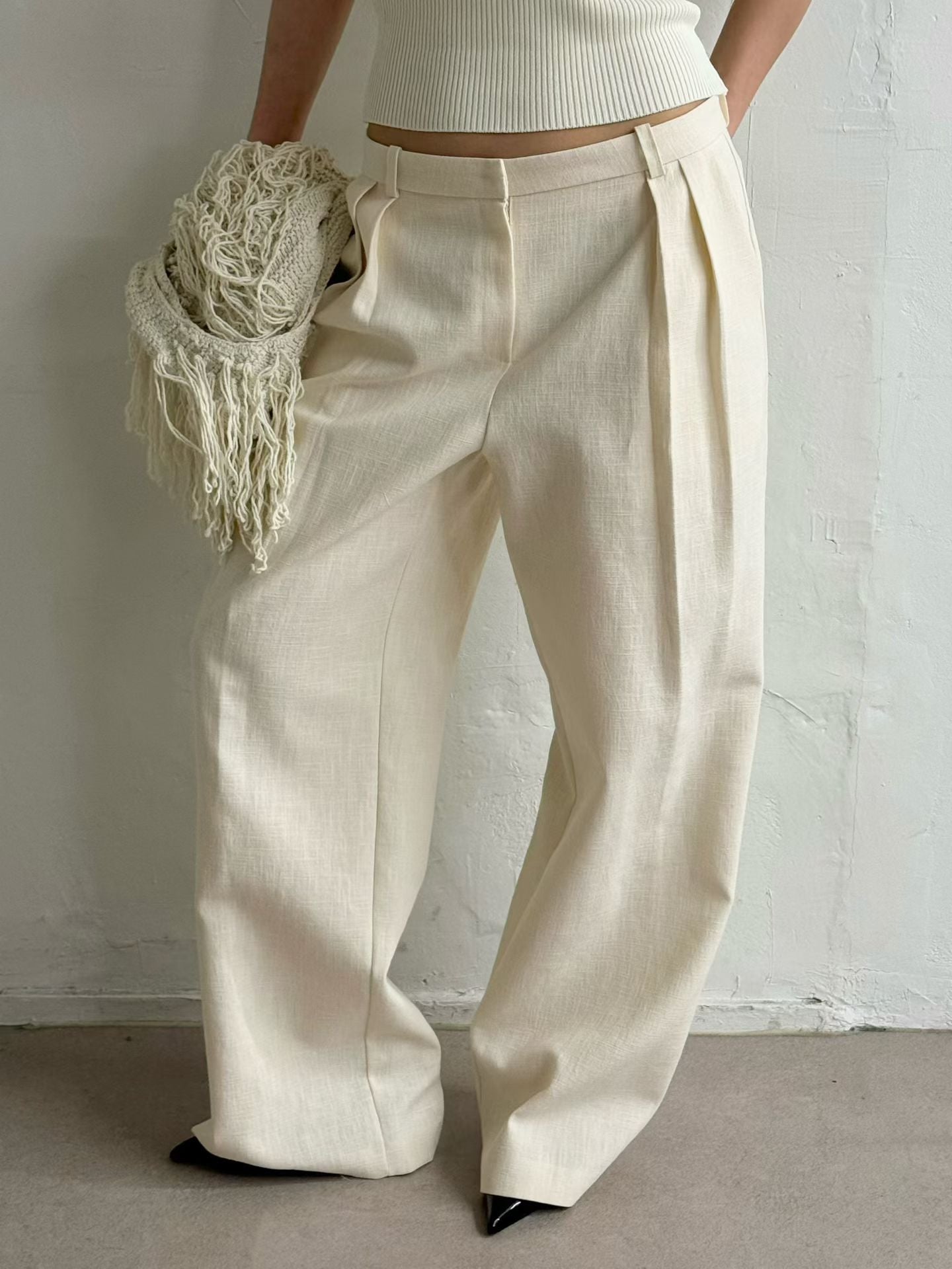 Talan Linen Trousers Cream