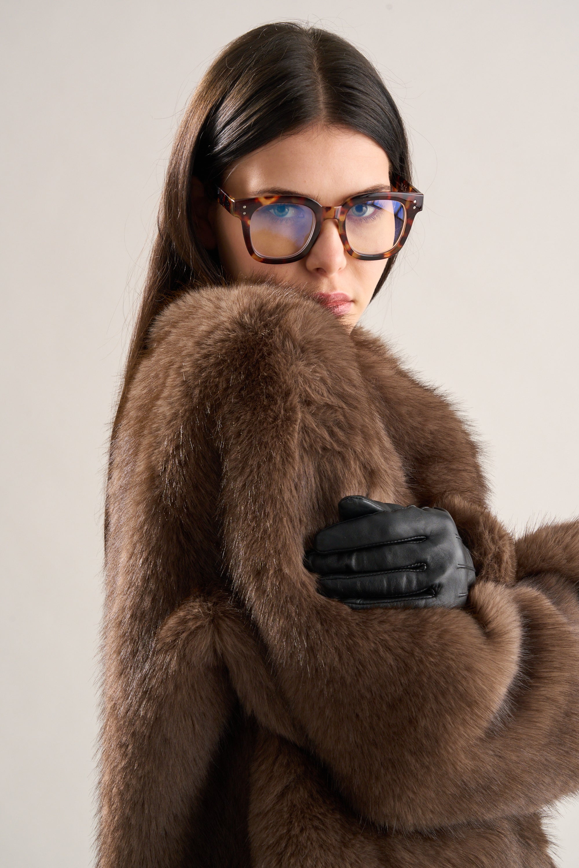 Lana Faux Fur Jacket Mocha