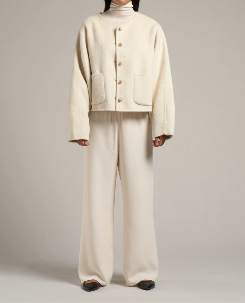 Estra Wool Blouson Jacket Cream