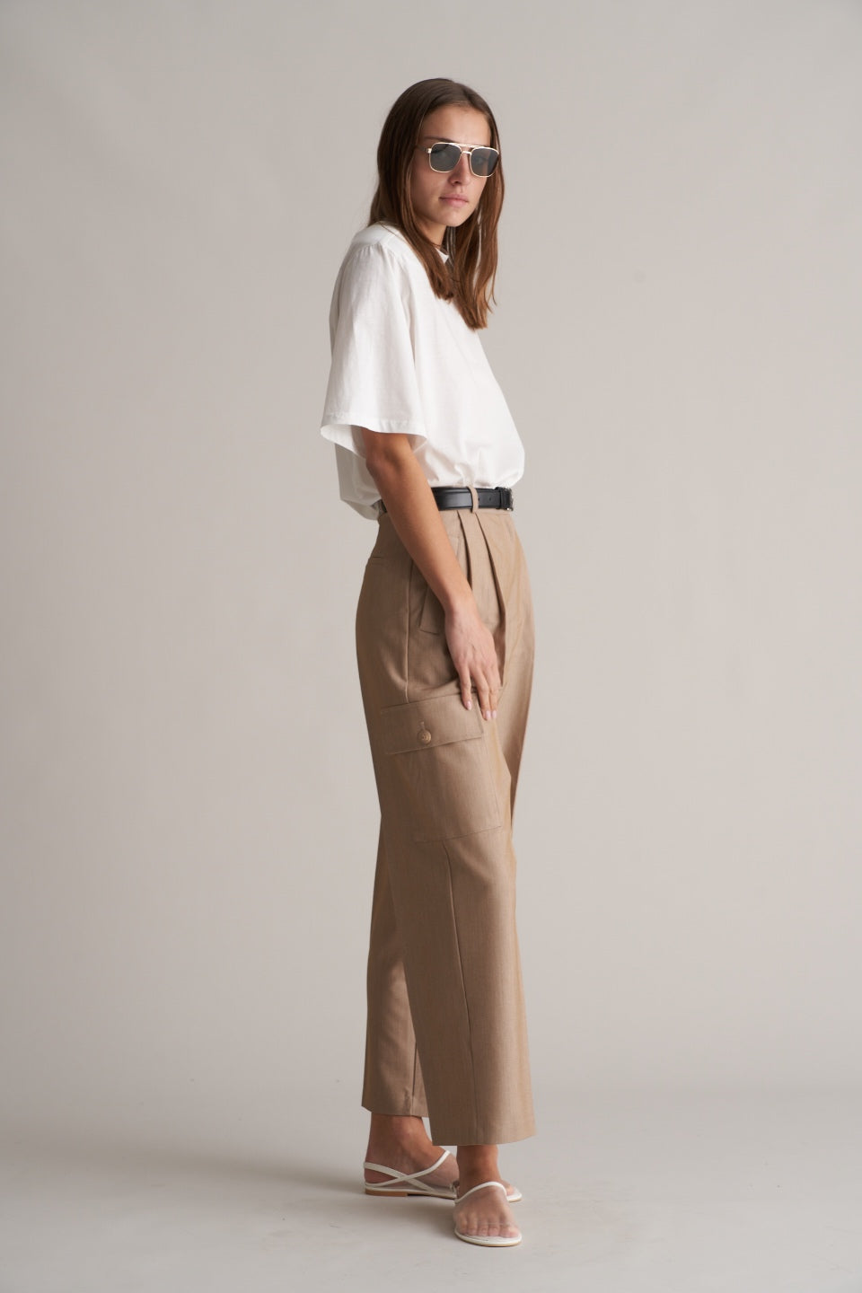 Matau Cargo Trousers Beige
