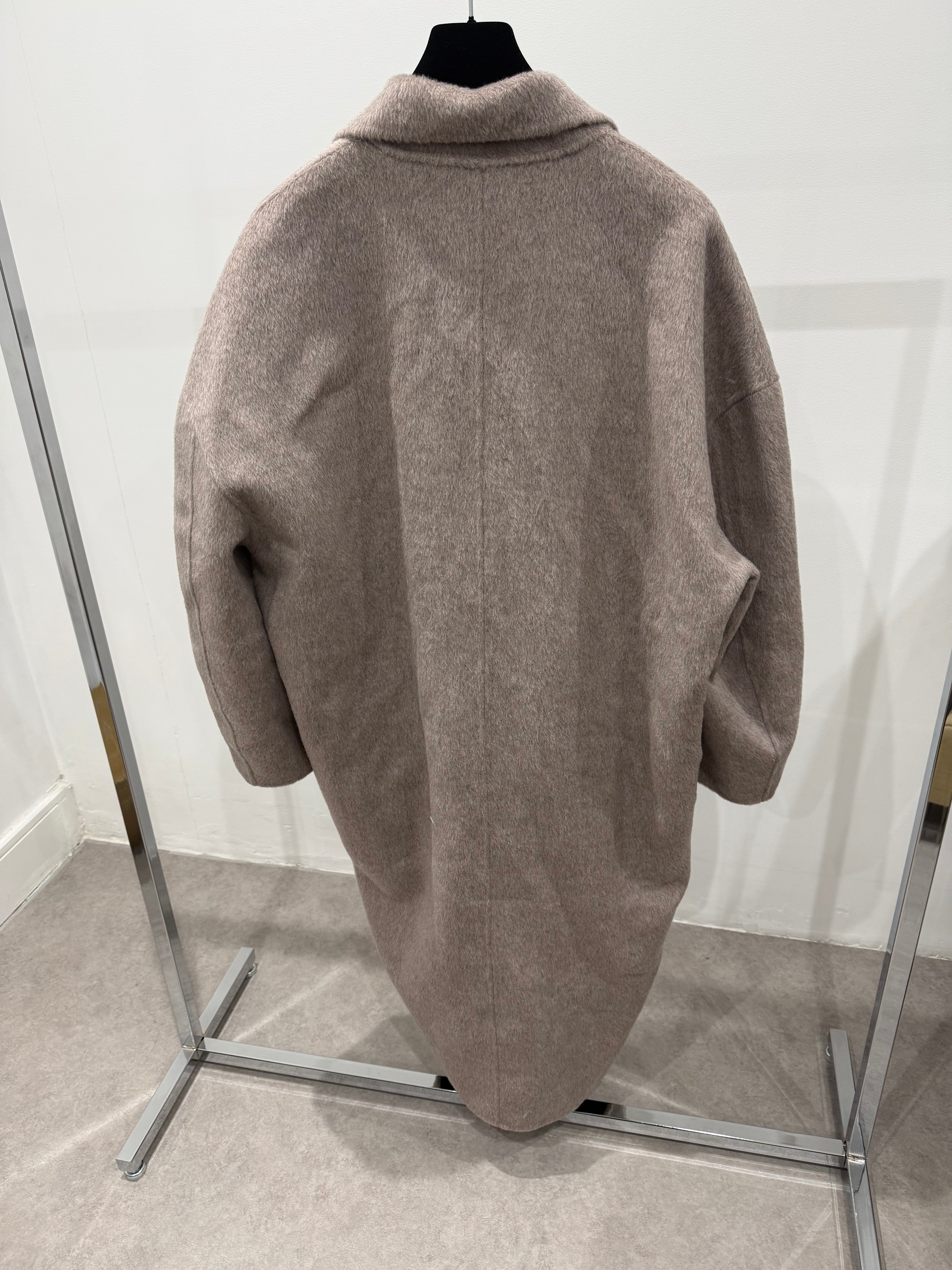 Brushed Wool Coat Taupe