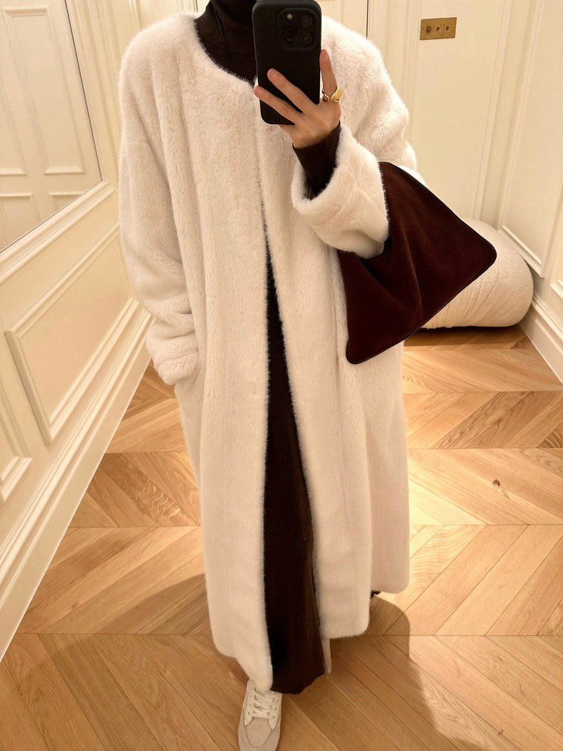Anya Faux Fur Coat Snow