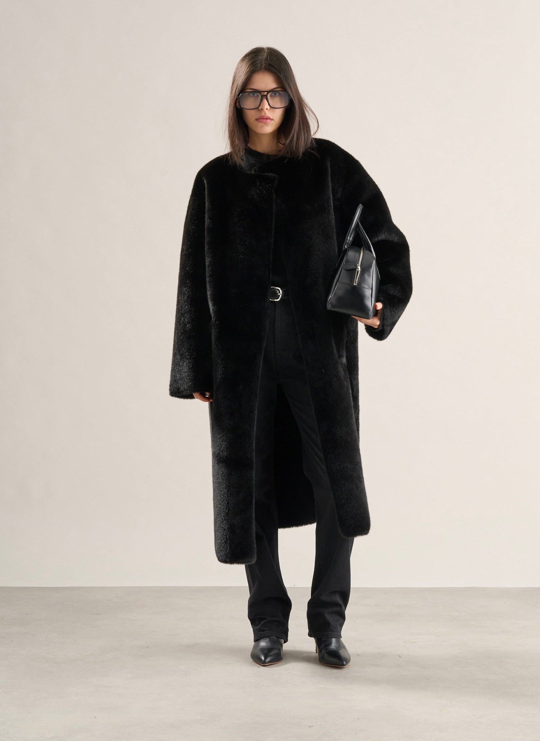 Mimi Faux Fur Coat Jet