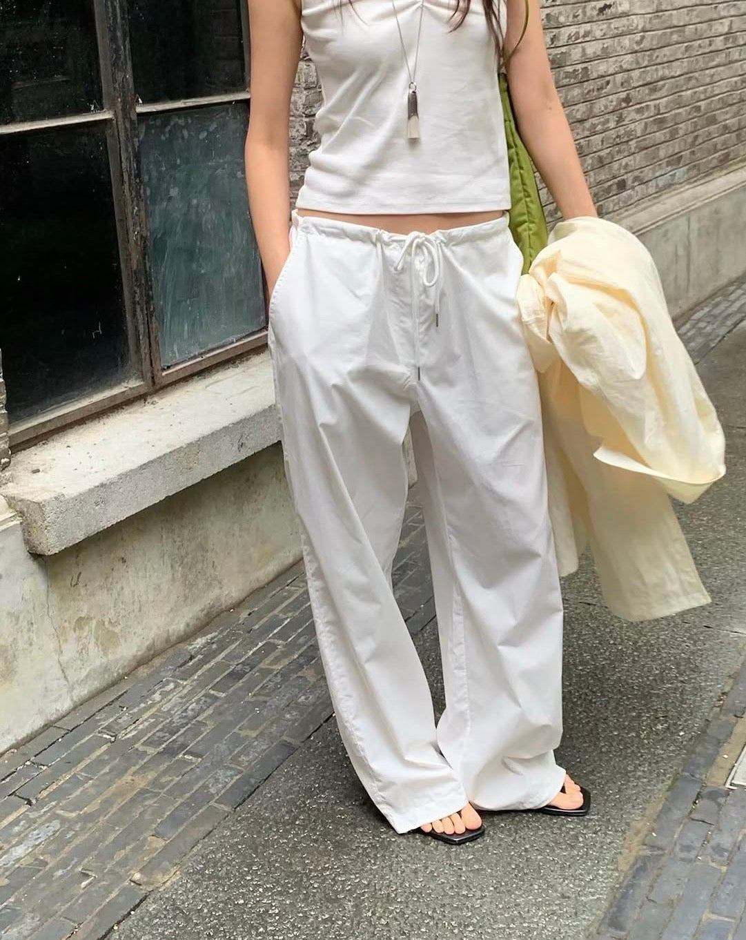 Rok Cotton Drawstring Trousers