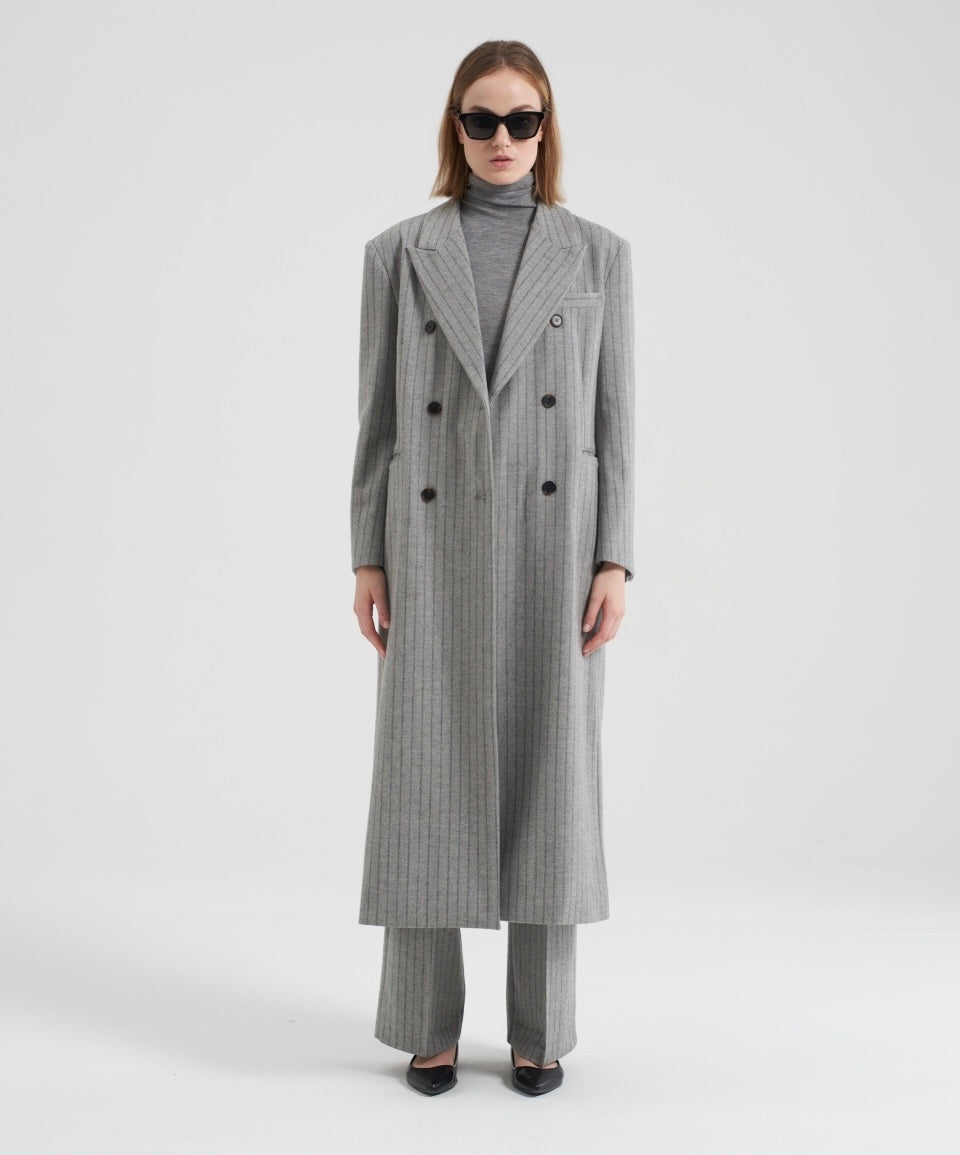 Gal Longline Wool Overcoat