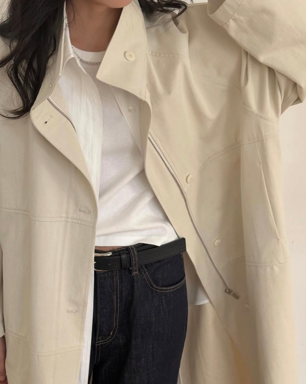 Cole Funnel Neck Boxy Trench