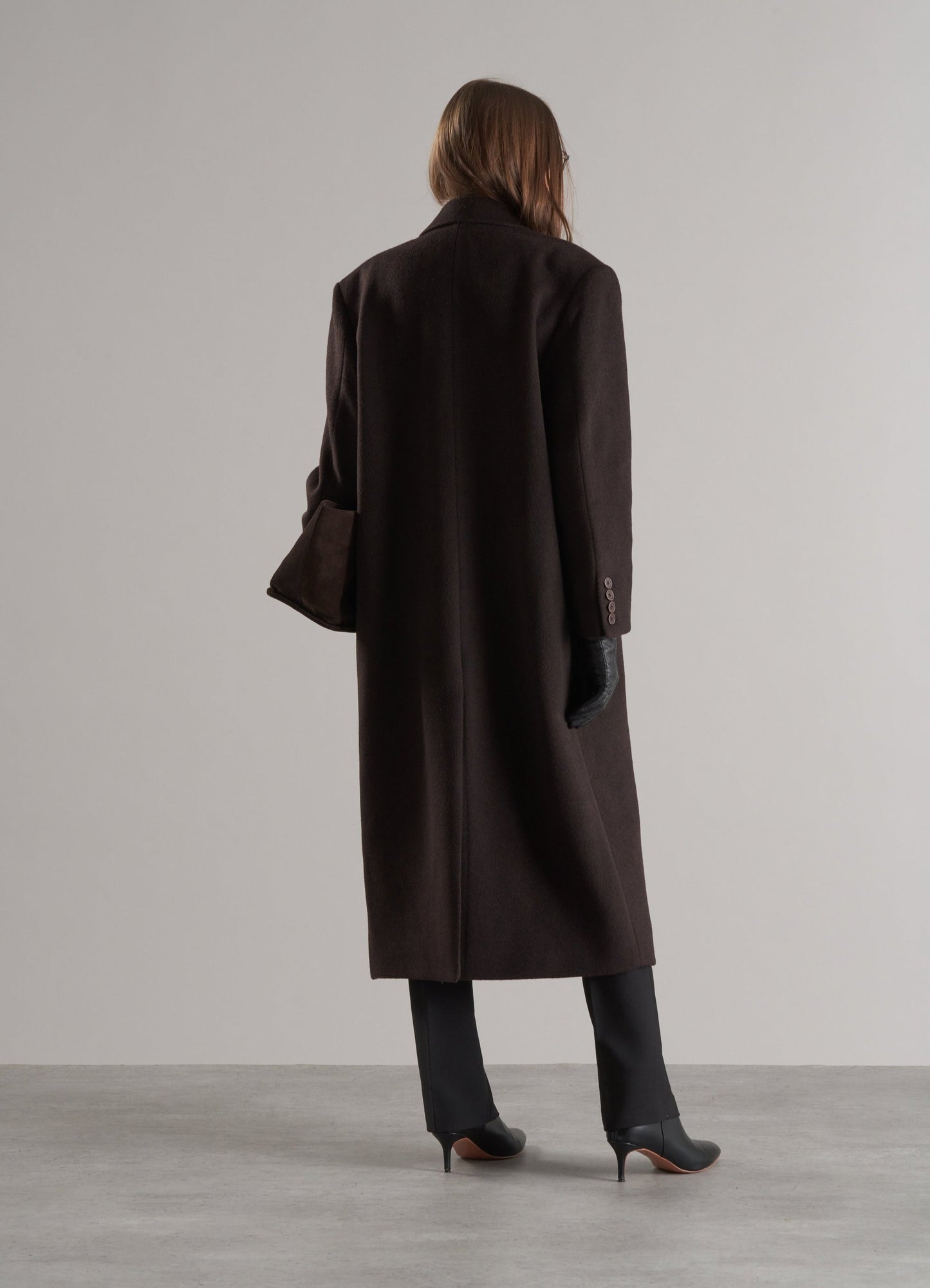 Agnes Single Breasted Wool Coat Espresso