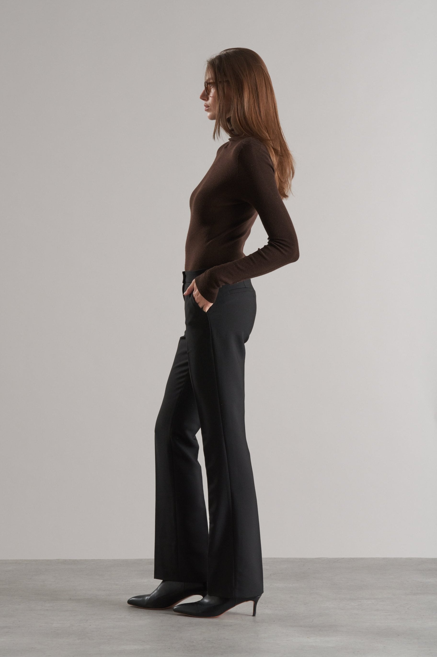 Mol Ultra Thin Merino Turtleneck Cocoa