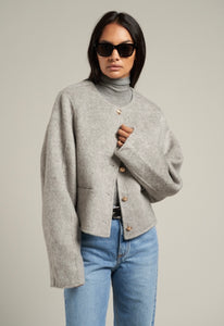 Estra Wool Jacket Soft Grey Melange