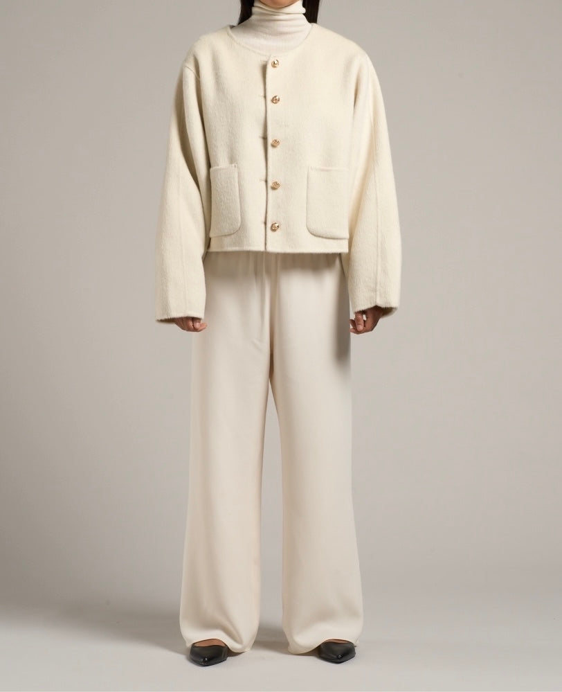 Estra Wool Blouson Jacket Cream