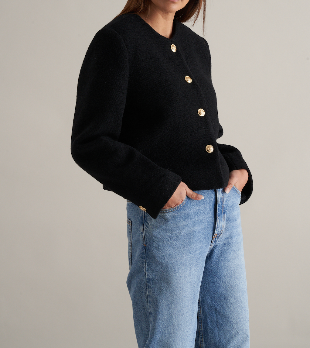 Ida Tweed Jacket Black