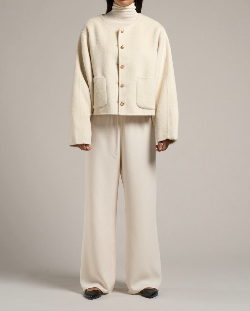 Estra Wool Blouson Jacket Cream