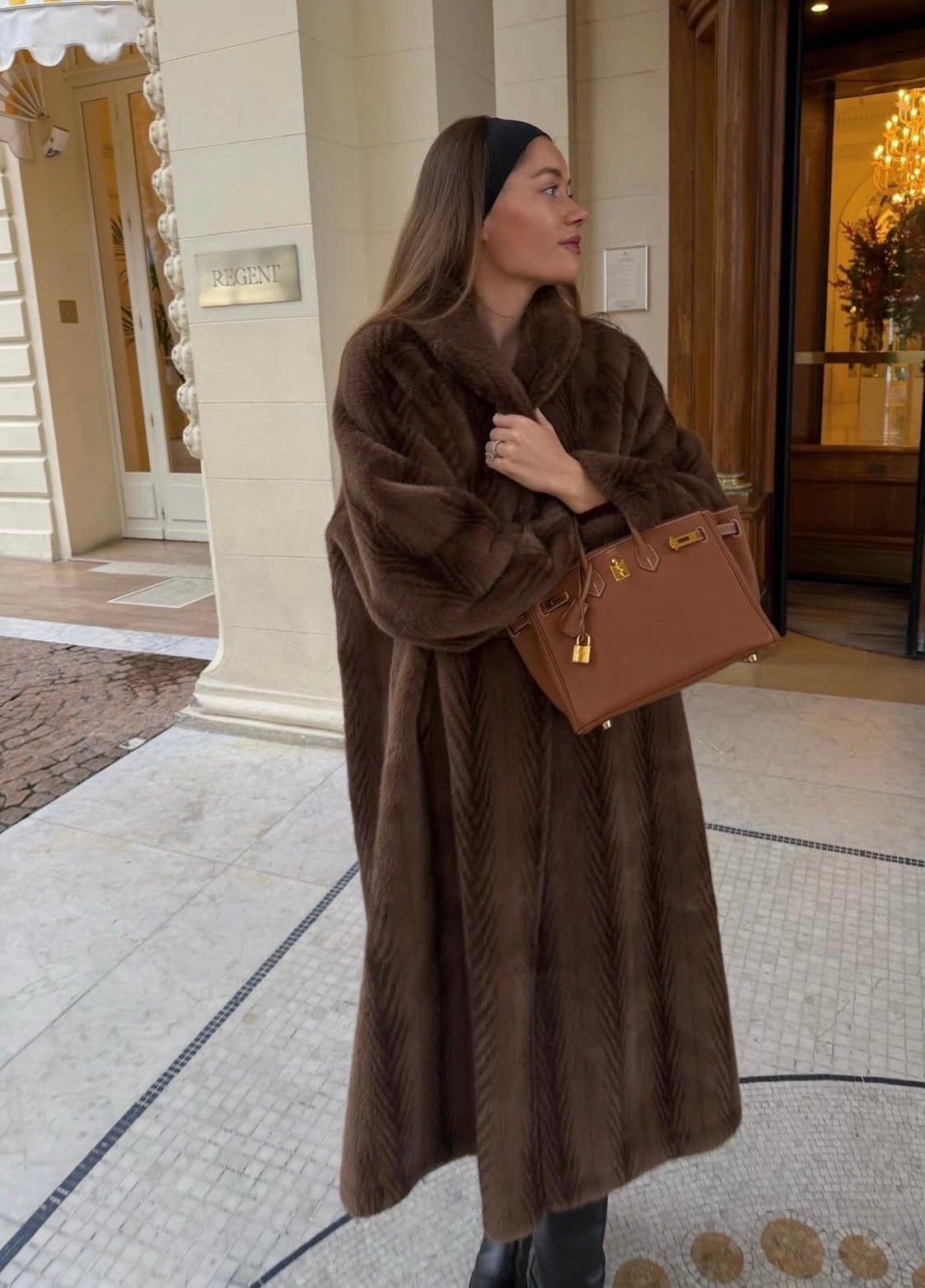 Sloane Faux Fur Coat Mink