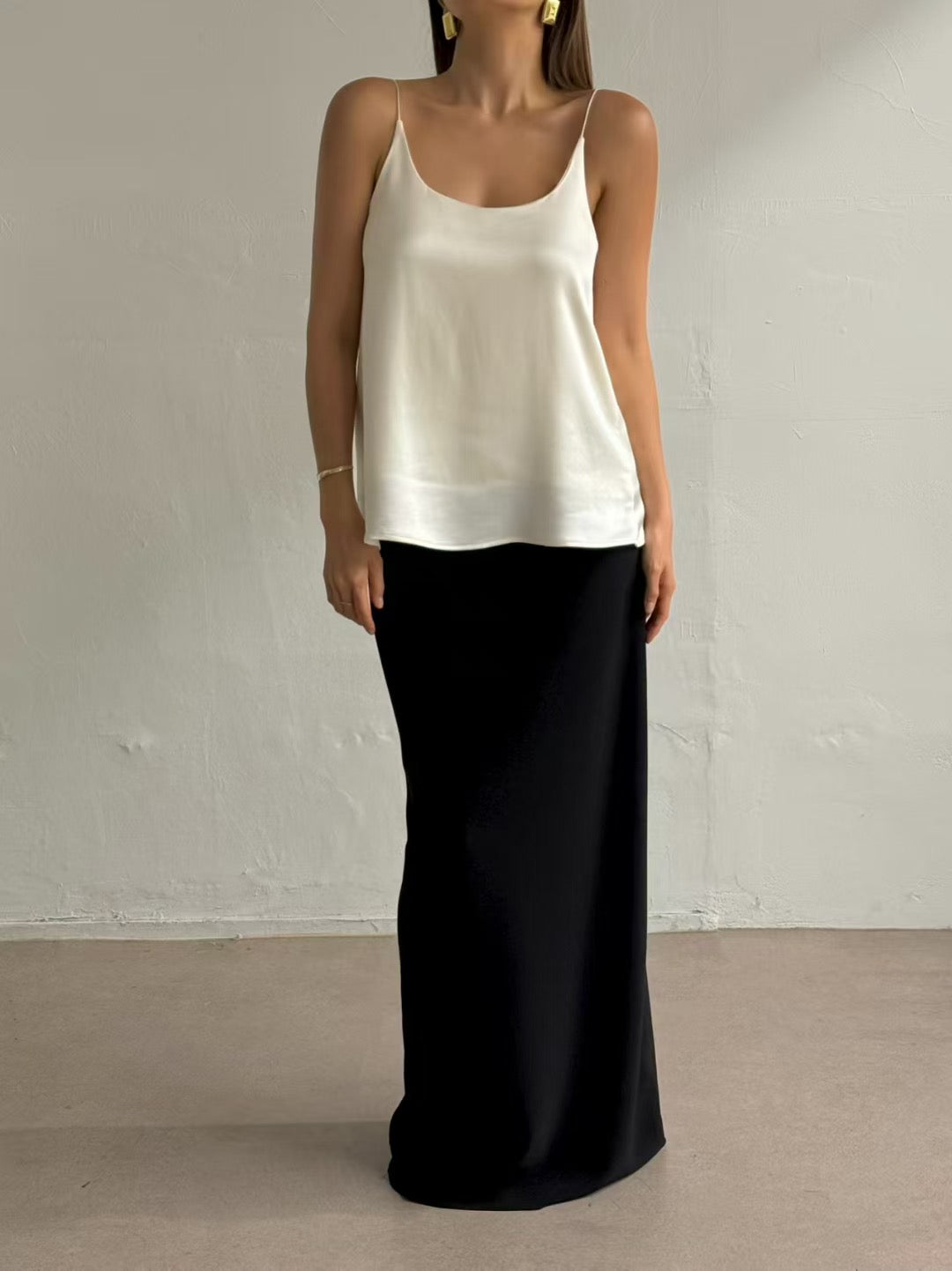 Zax Crepe Longline Skirt