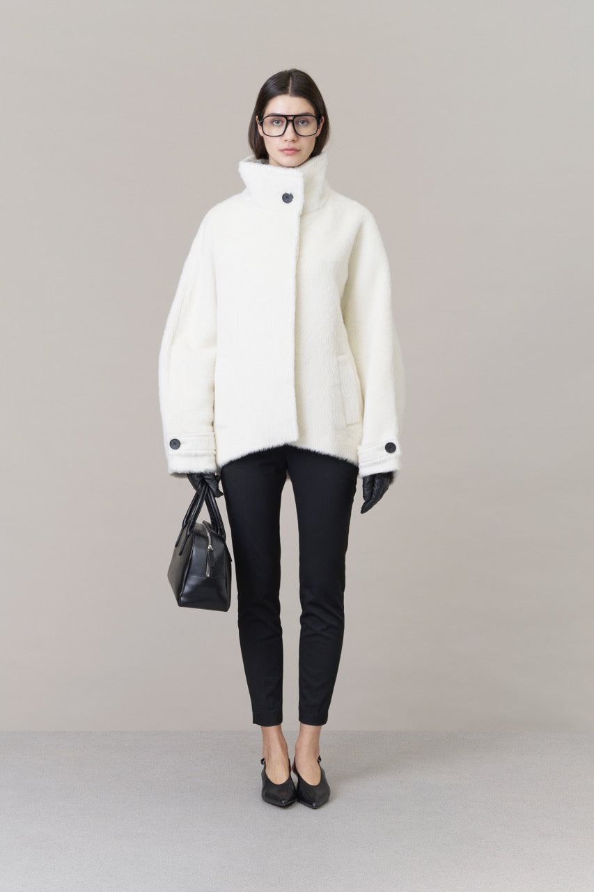 Ava Suri Alpaca Cape Jacket Ivory