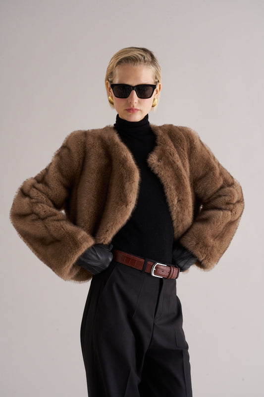 Misa Faux Fur Jacket Soft Mink