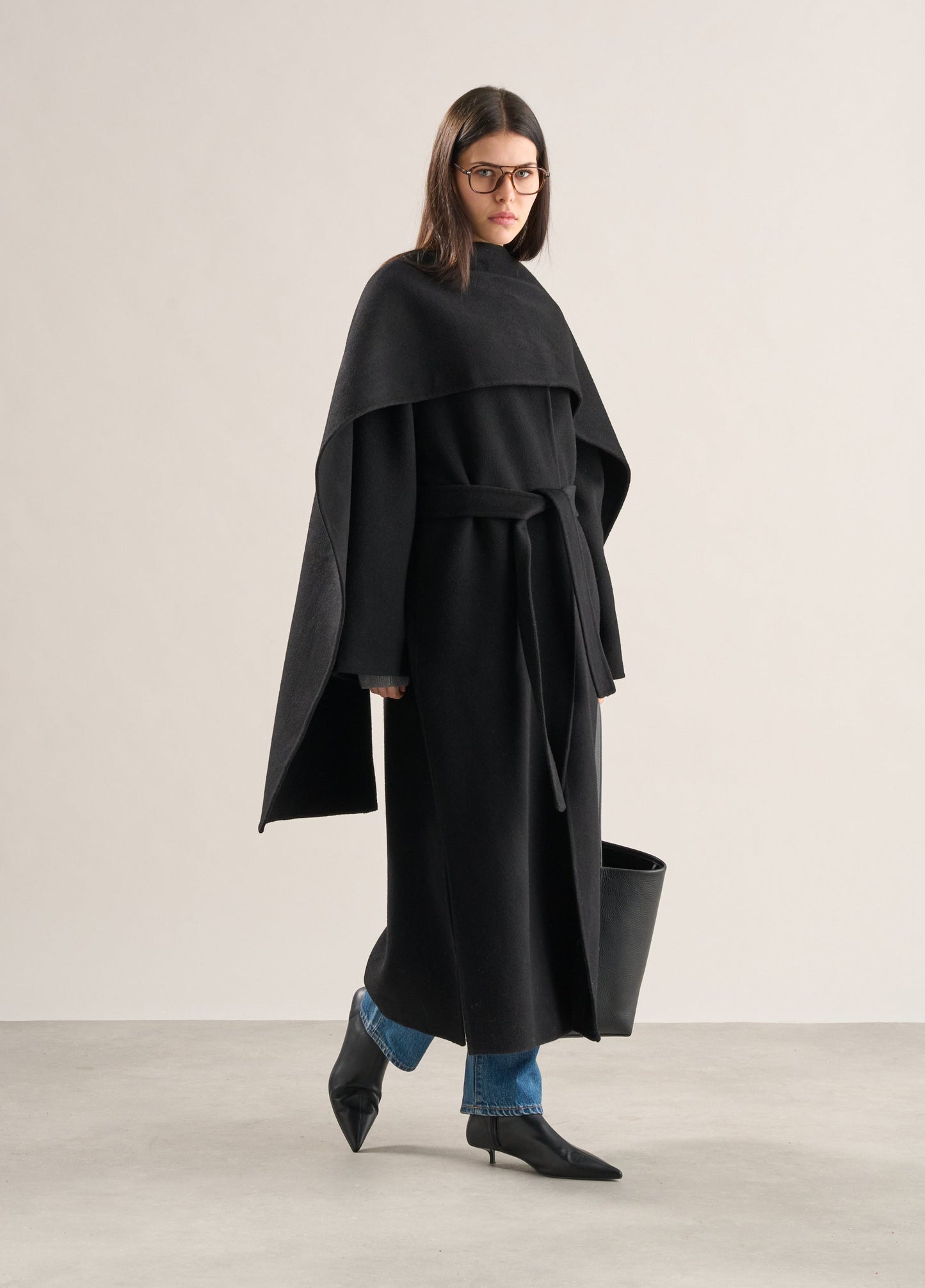 Cashmere Blend Doublé Scarf Onyx