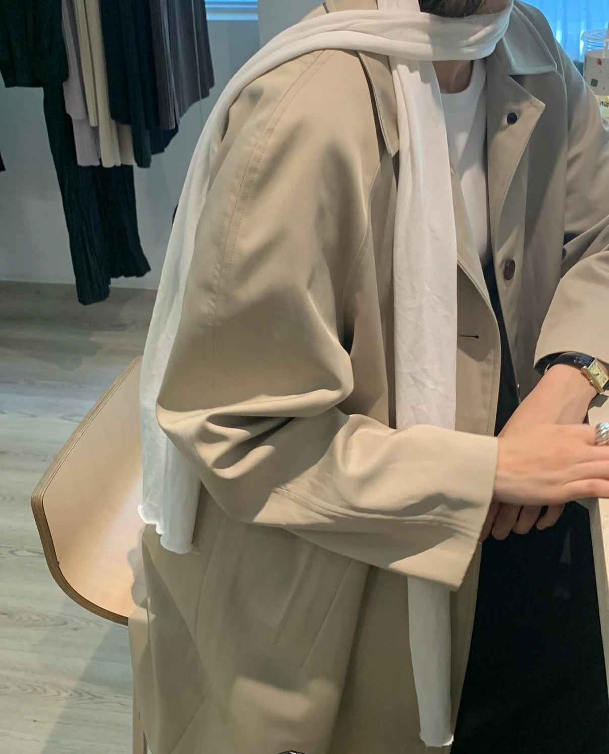 Morgan Single Breasted Trench Coat Clay