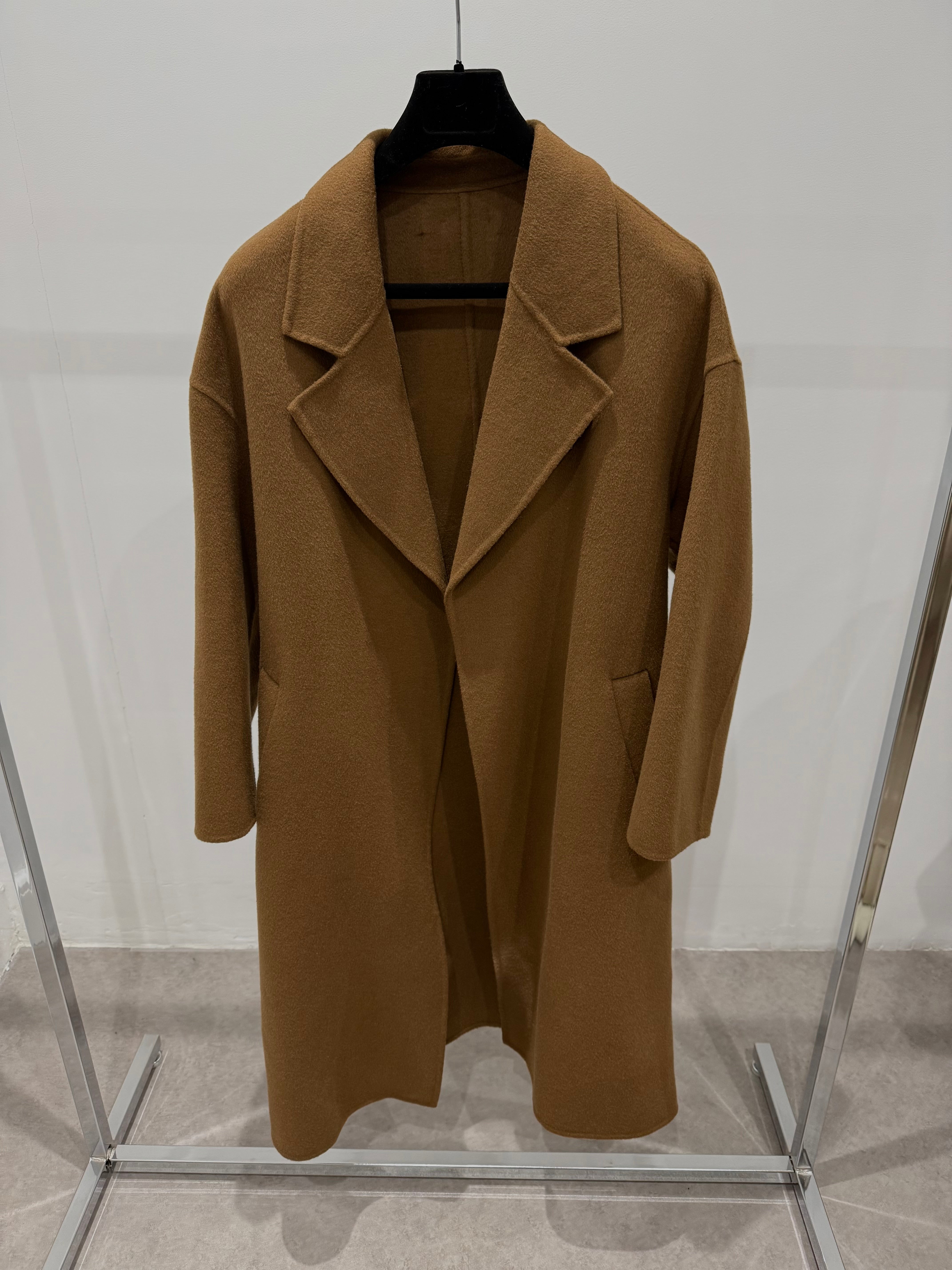 Camel Belted Wool Coat
