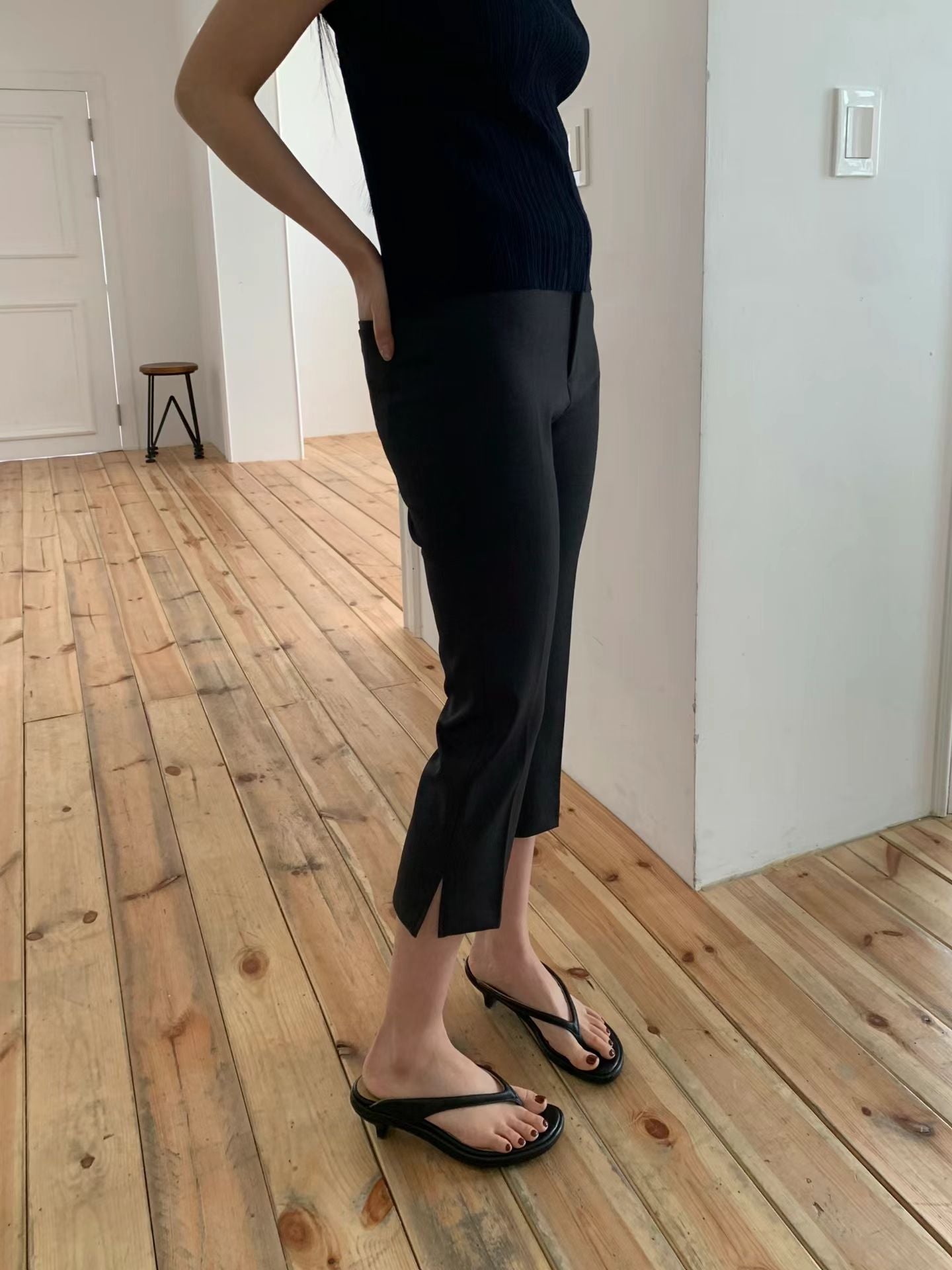 Essential Capri Trousers Onyx