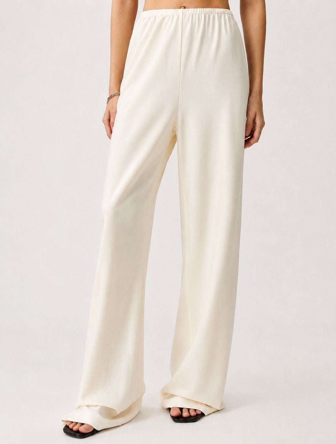 Soléne Silk Relaxed Pants Crema