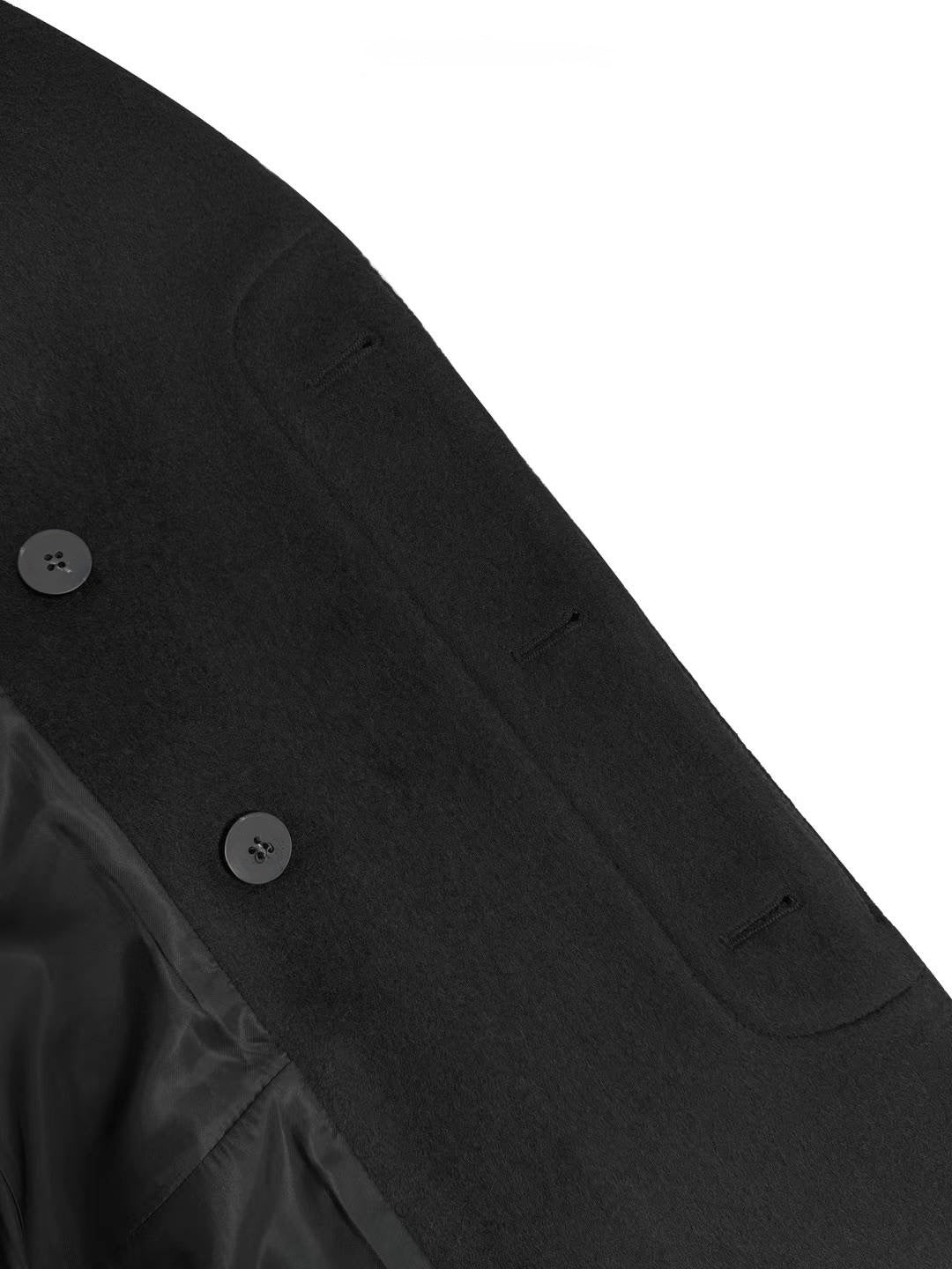 Paro Wool Hourglass Coat Black