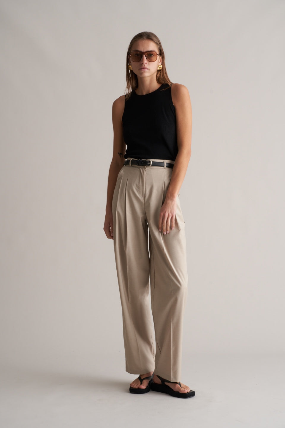 Daphne Pintuck Trousers Jute
