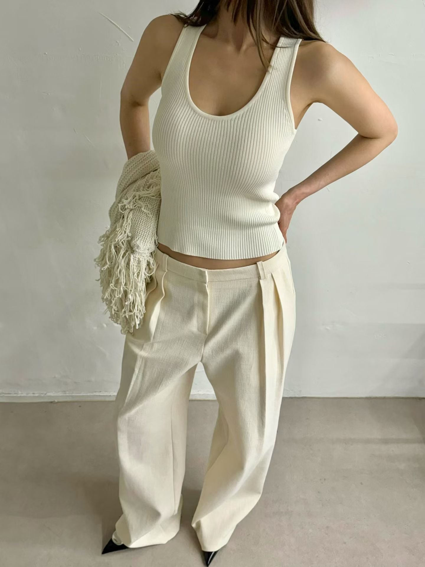 Talan Linen Trousers Cream