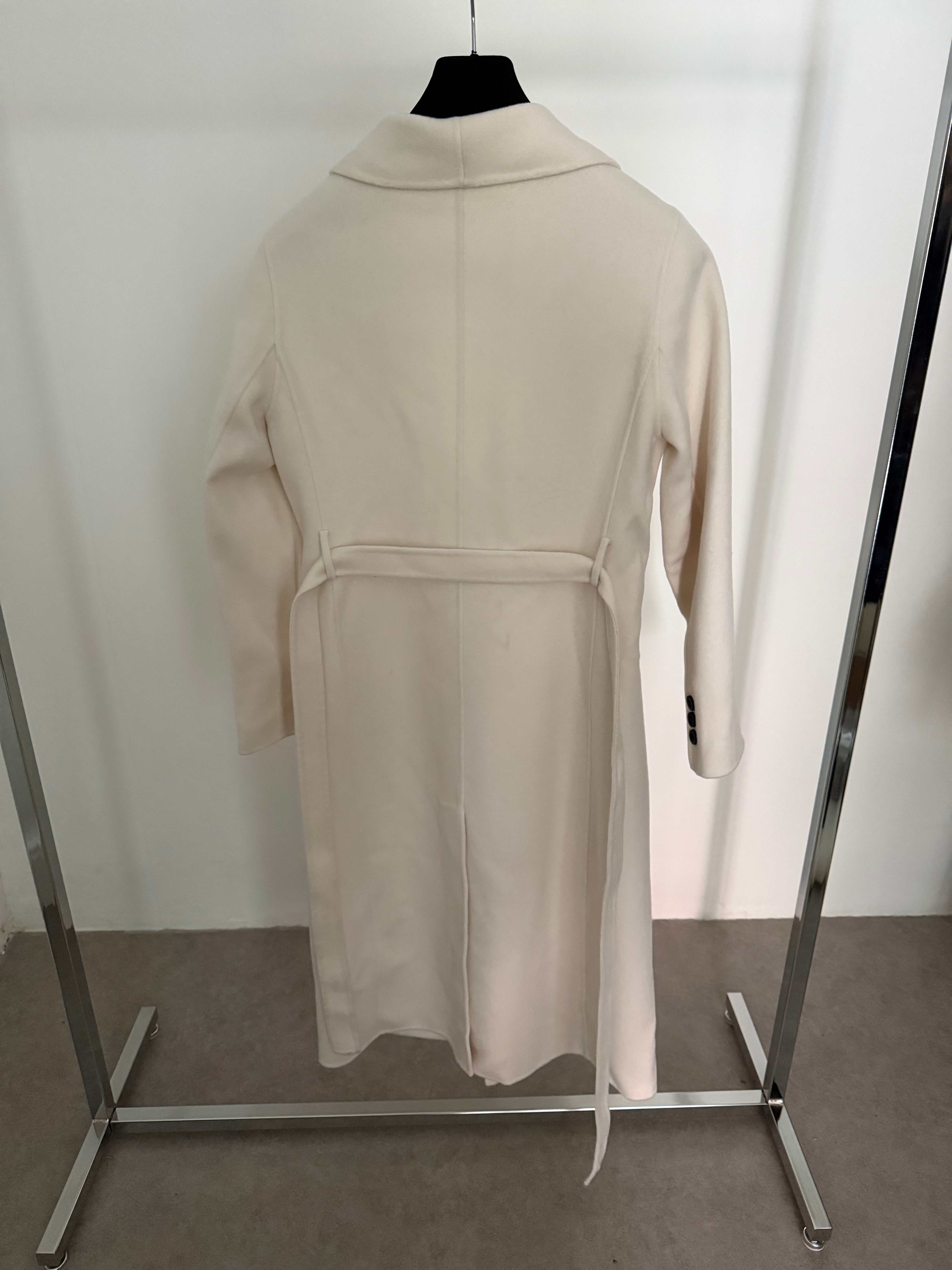 Shawl Button Coat Cream
