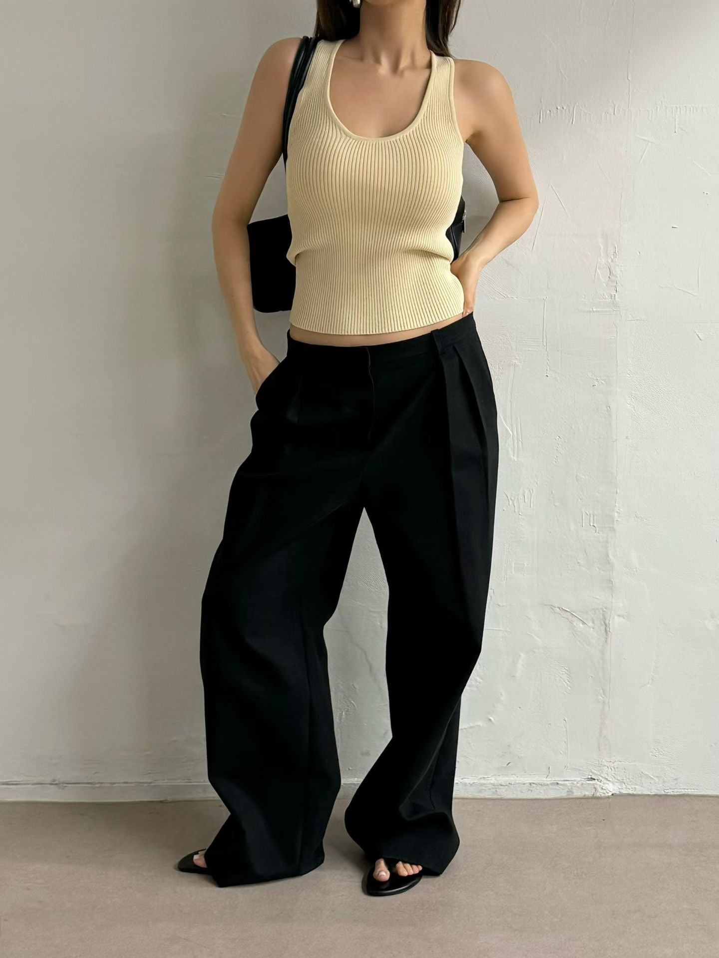 Meli Ribbed Knit Tank Butter