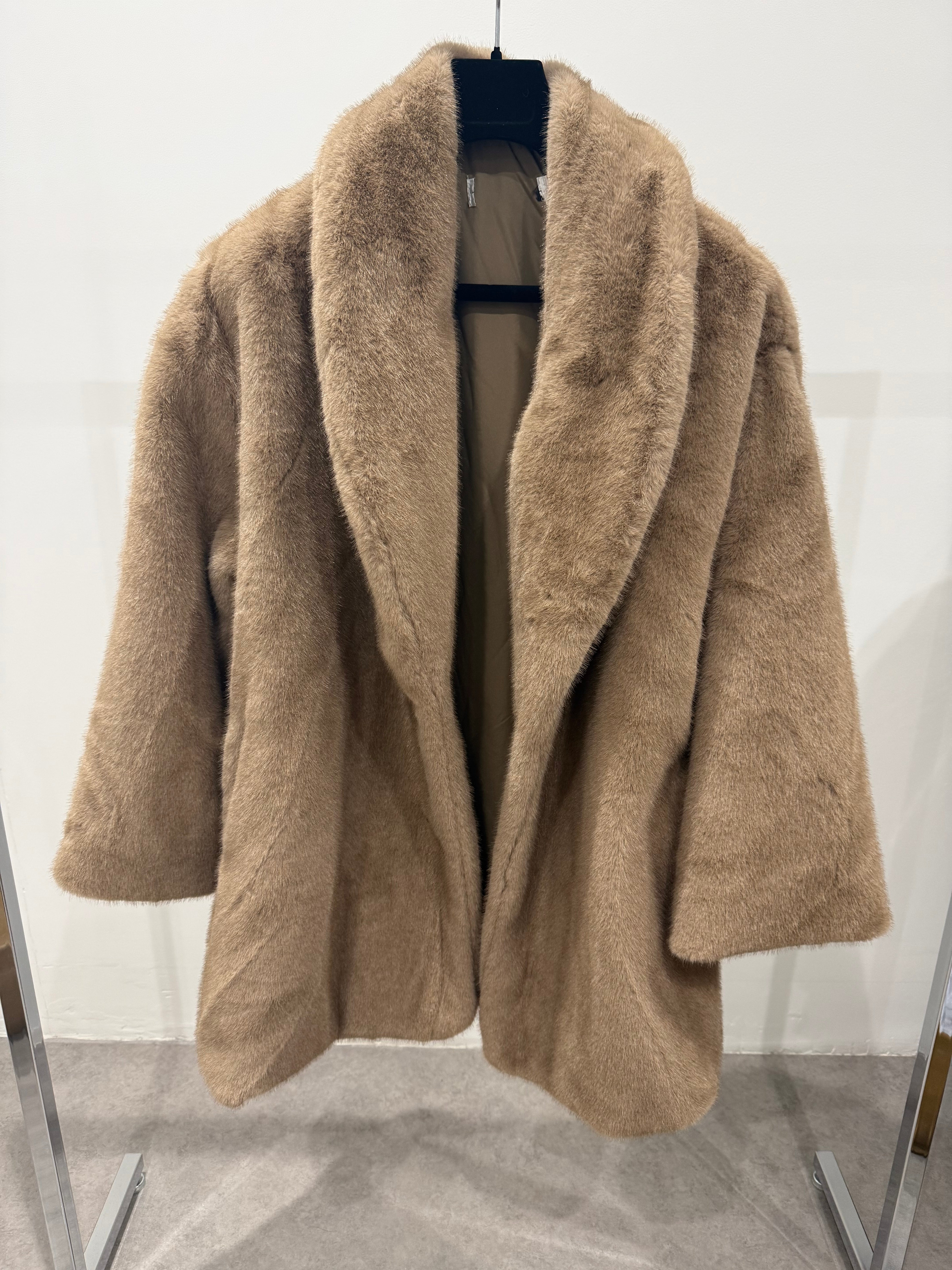 Faux Fur Coat Sable