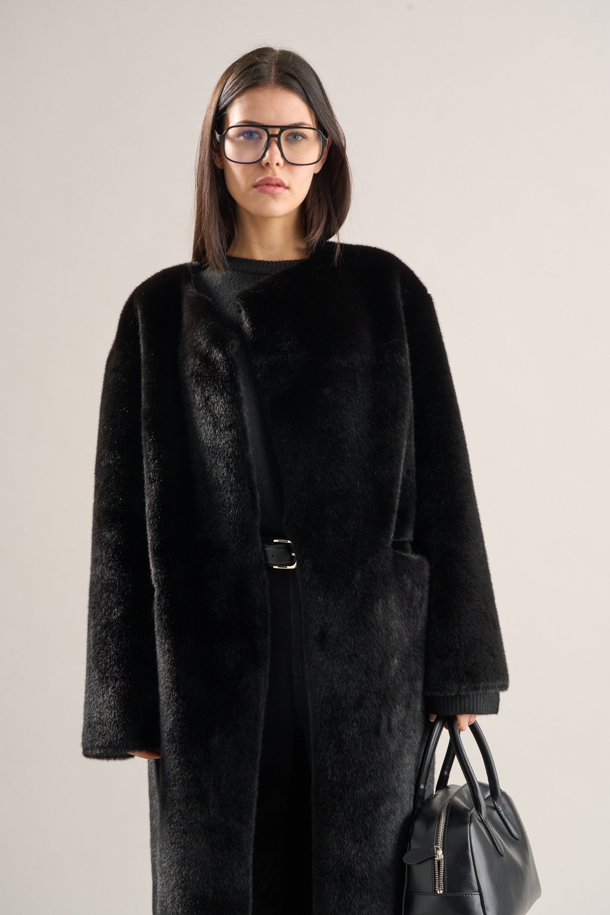 Mimi Faux Fur Coat Jet