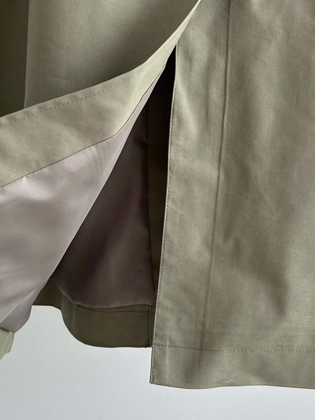 Henley Single Breasted Mac Coat Khaki