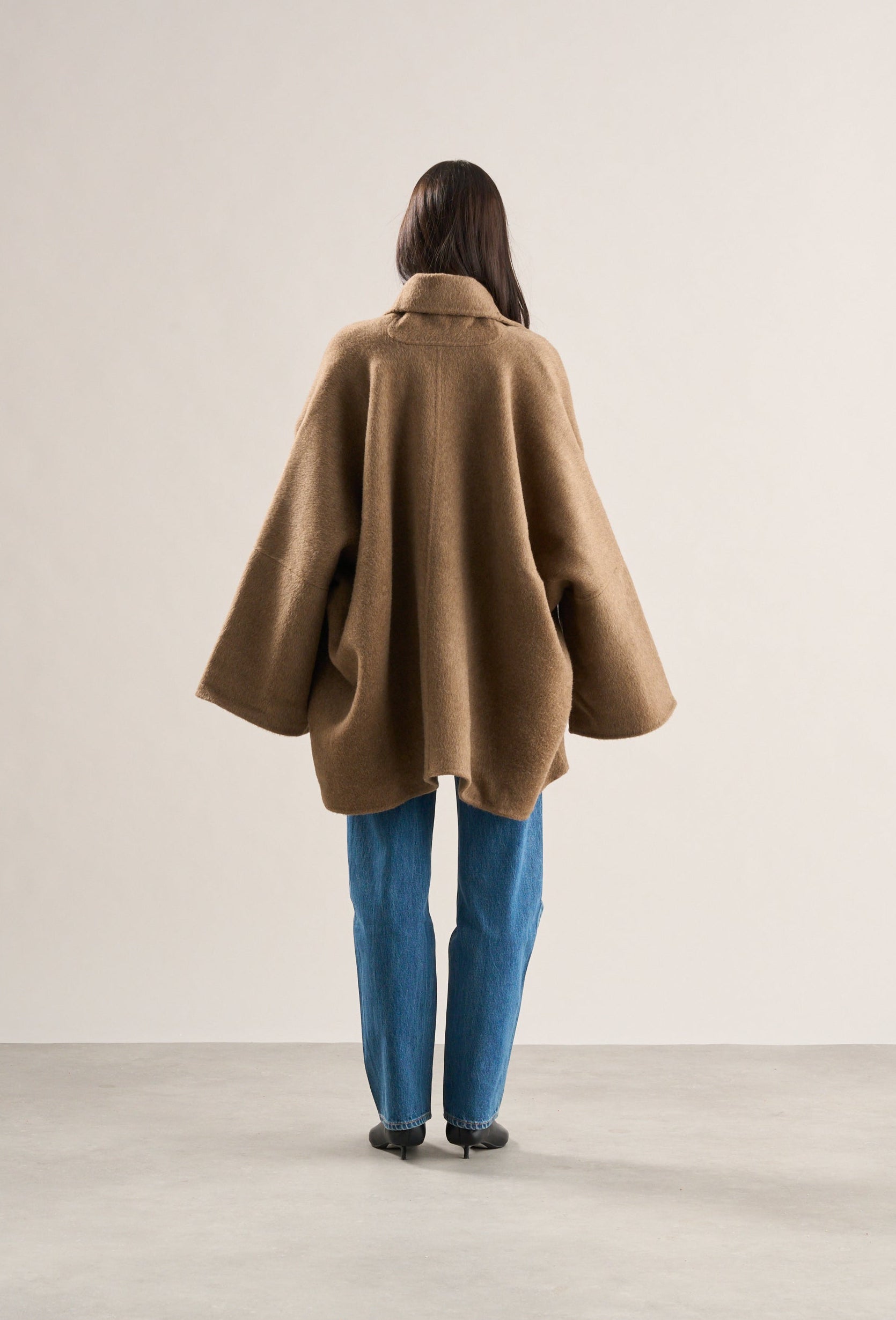 Meo Wool Cape Jacket Taupe