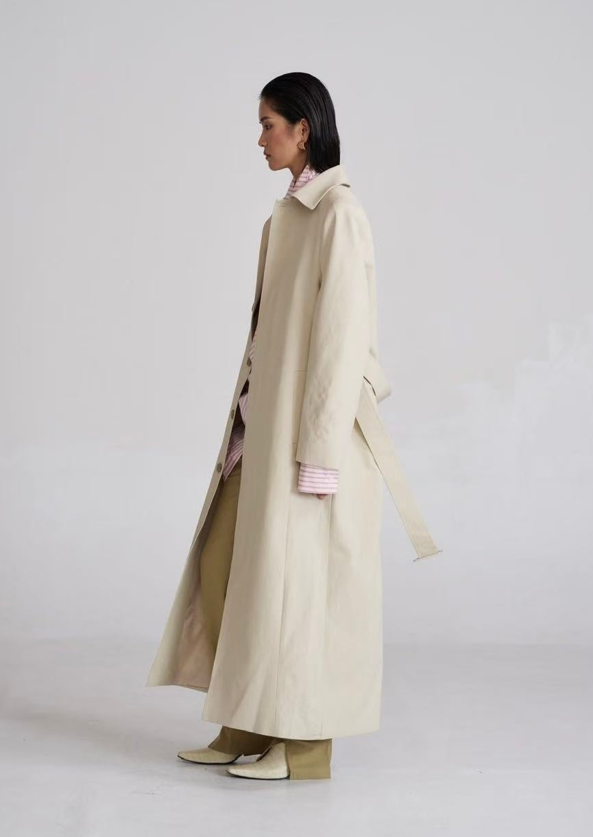 Belsi Single Trench Coat Parchment