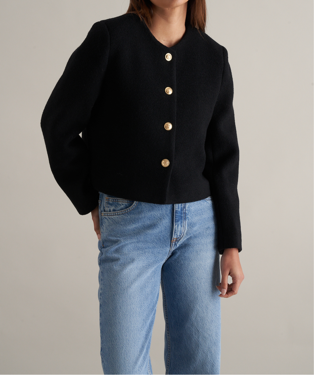 Ida Tweed Jacket Black