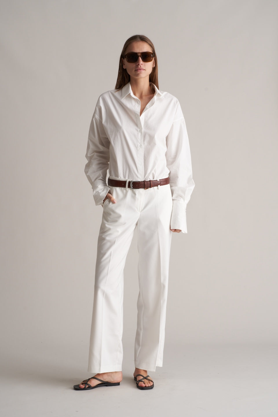 Malina Chino Trousers Optic White