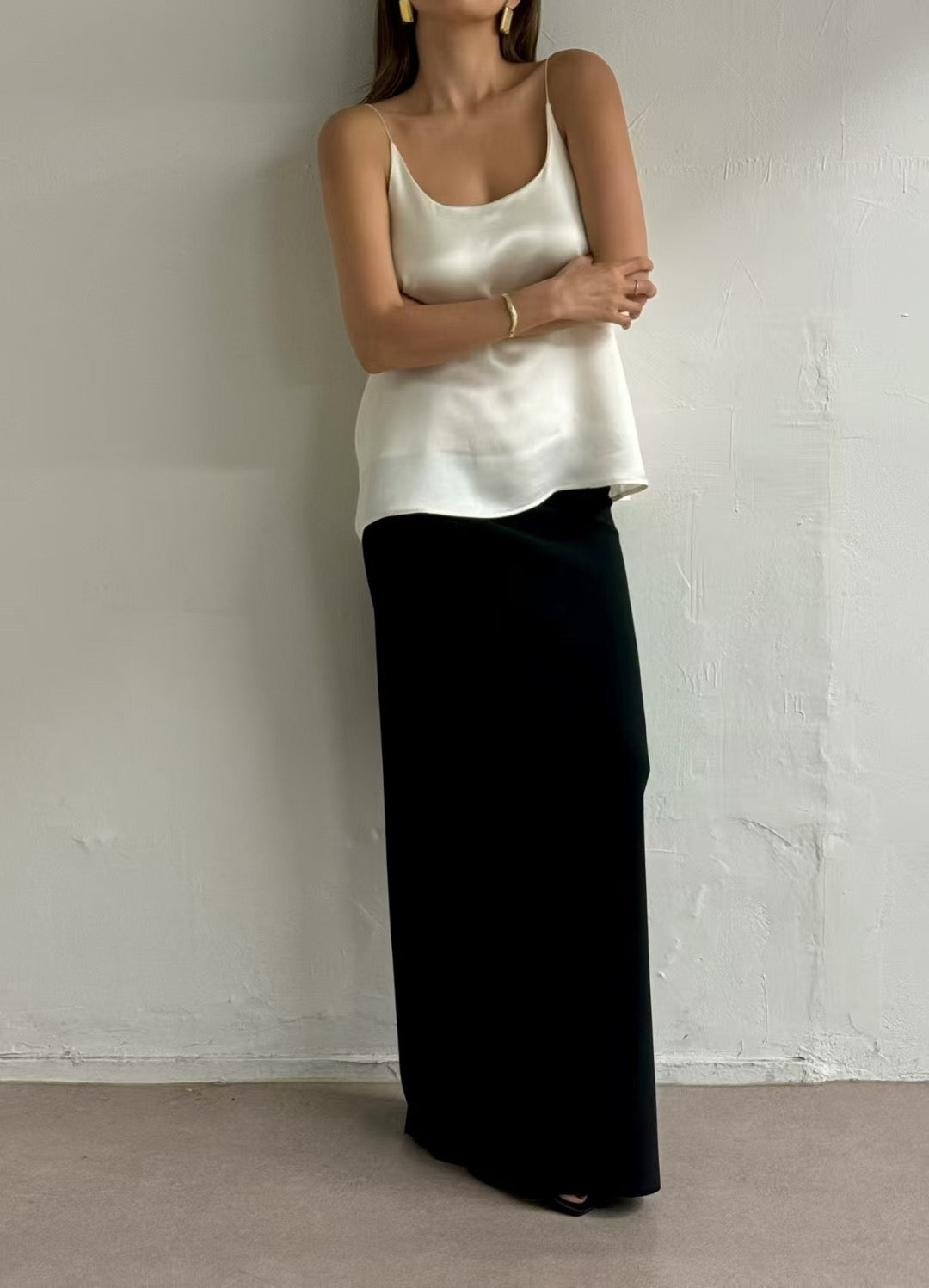 Zax Crepe Longline Skirt