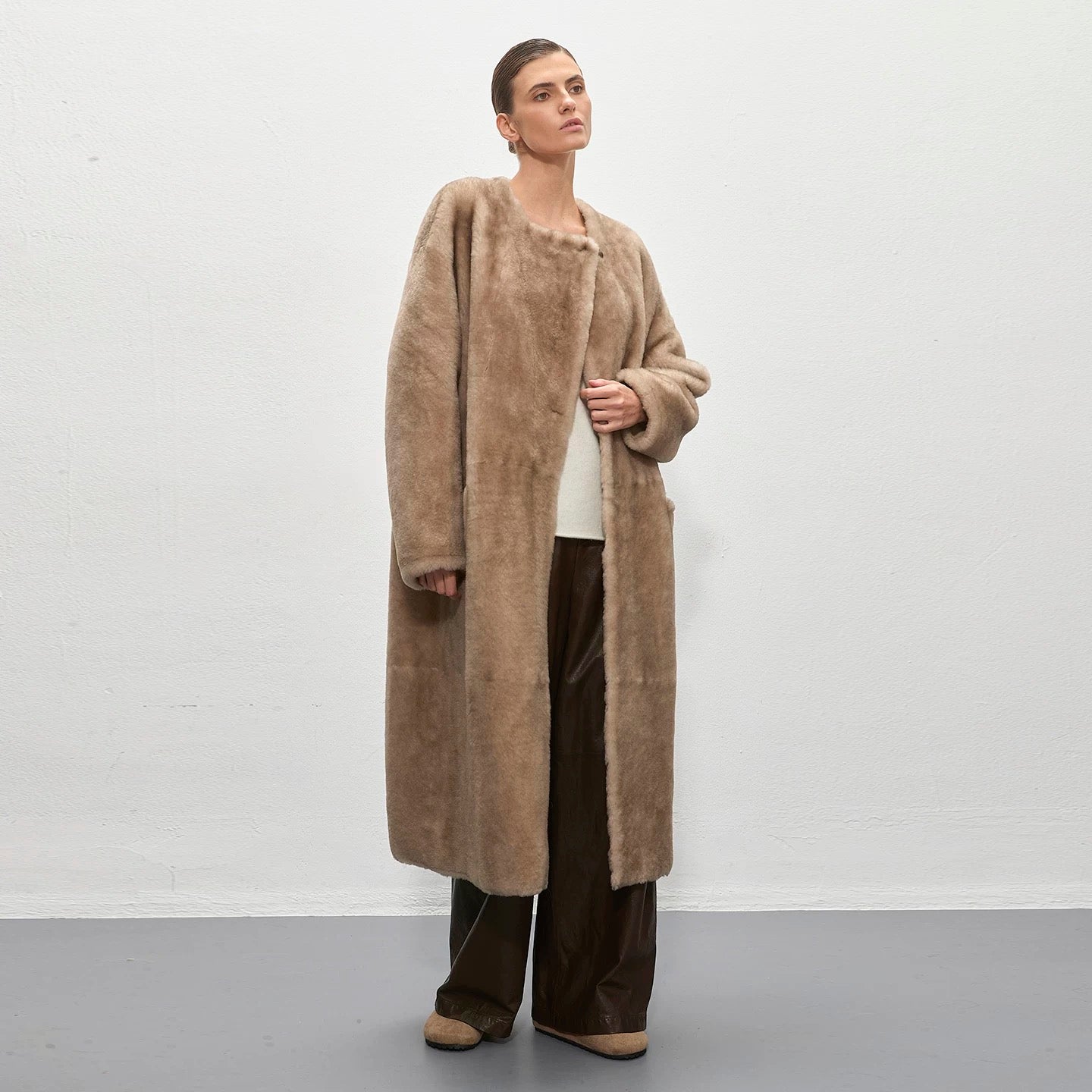 Luna Shearling Jacket Miel