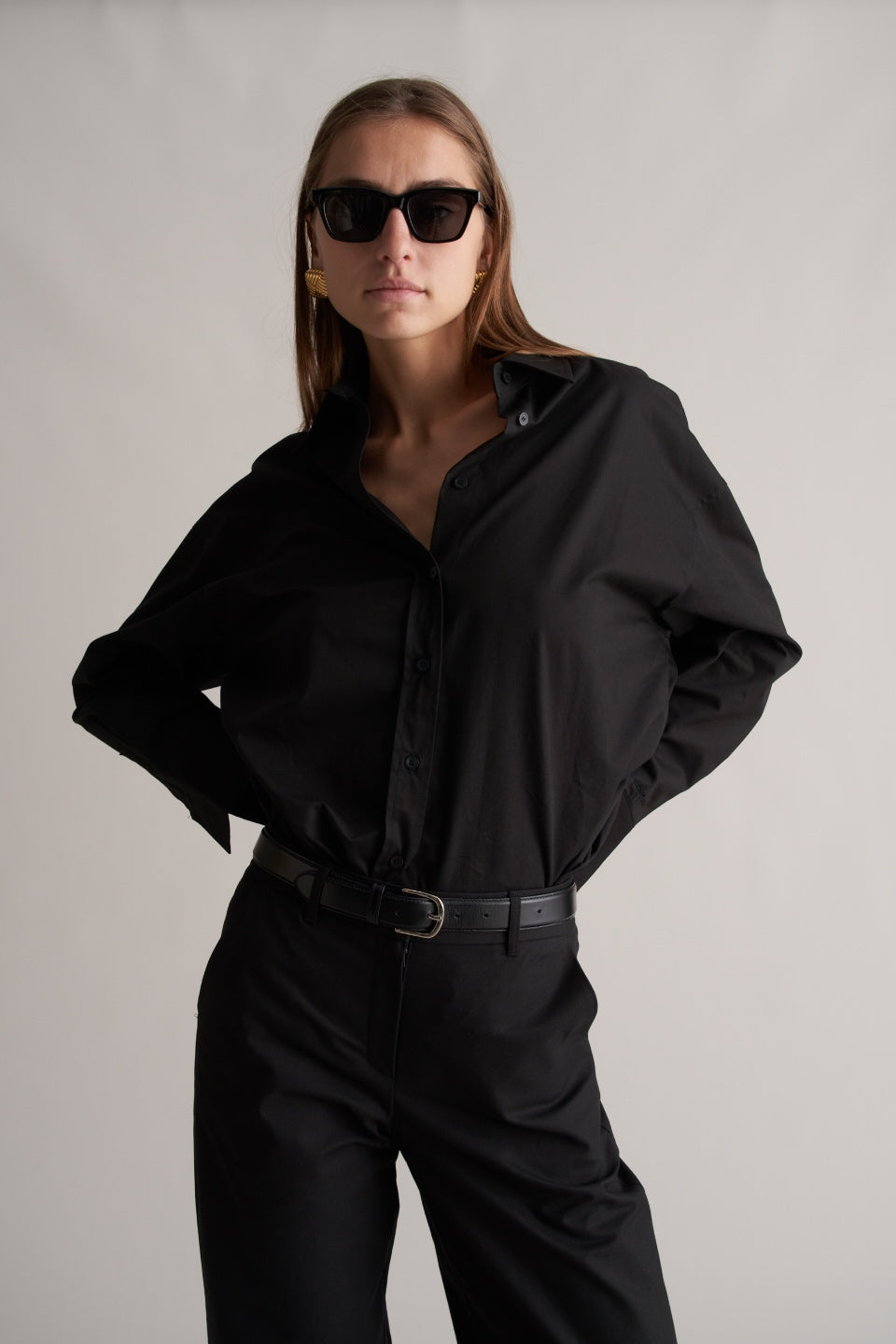 Heva Cotton Shirt Black